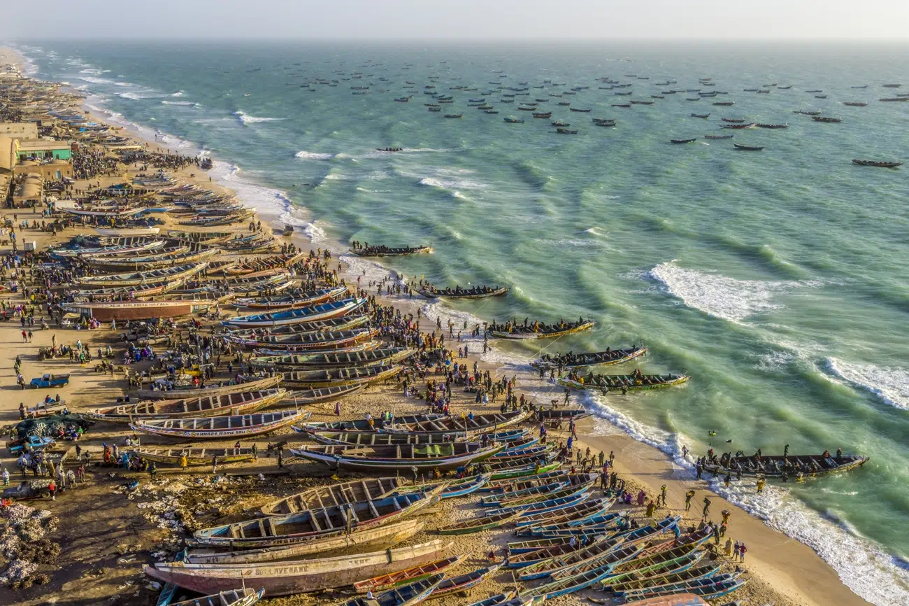 Fishing boats in Mauritania