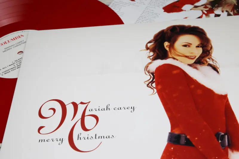 Vinyl record of "All I want for Christmas is you" by Mariah Carey