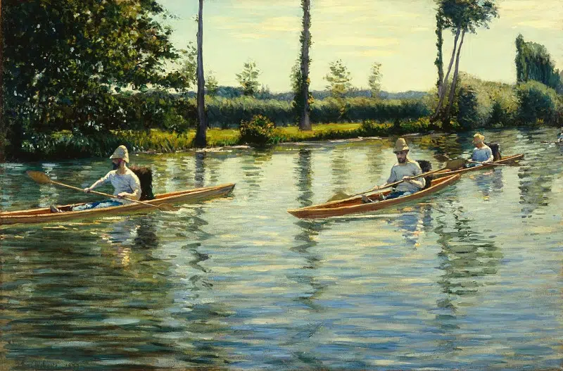 "Boating on the Yerres" by Gustave Caillebotte