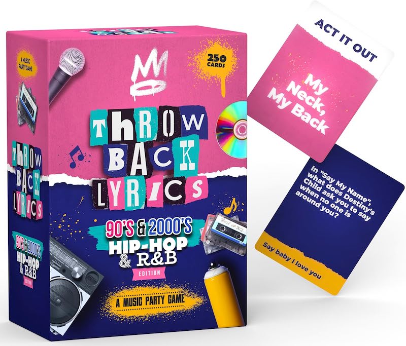 throwback lyrics music party game family trivia