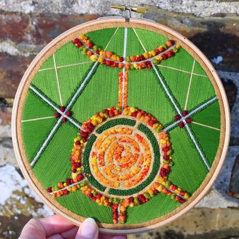 Aerial Embroidery Art by Victoria Rose Richards