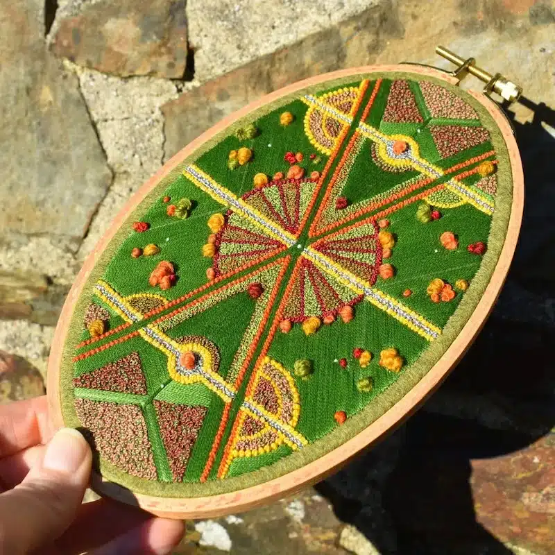 Aerial Embroidery Art by Victoria Rose Richards