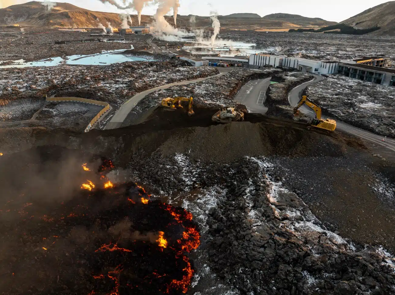 Blue Lagoon Volcano Eruption in Iceland by Vilhelm Gunnarsson