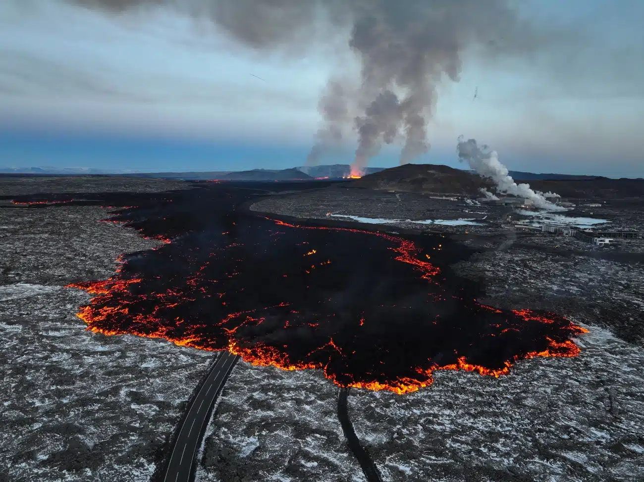 Blue Lagoon Volcano Eruption in Iceland by Vilhelm Gunnarsson