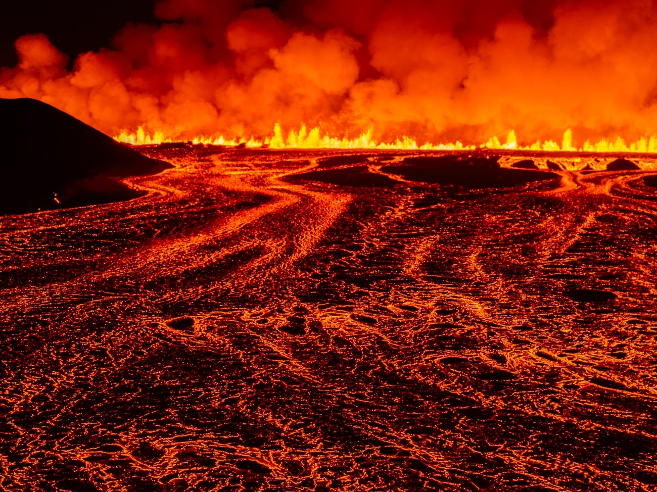 Blue Lagoon Volcano Eruption in Iceland by Vilhelm Gunnarsson