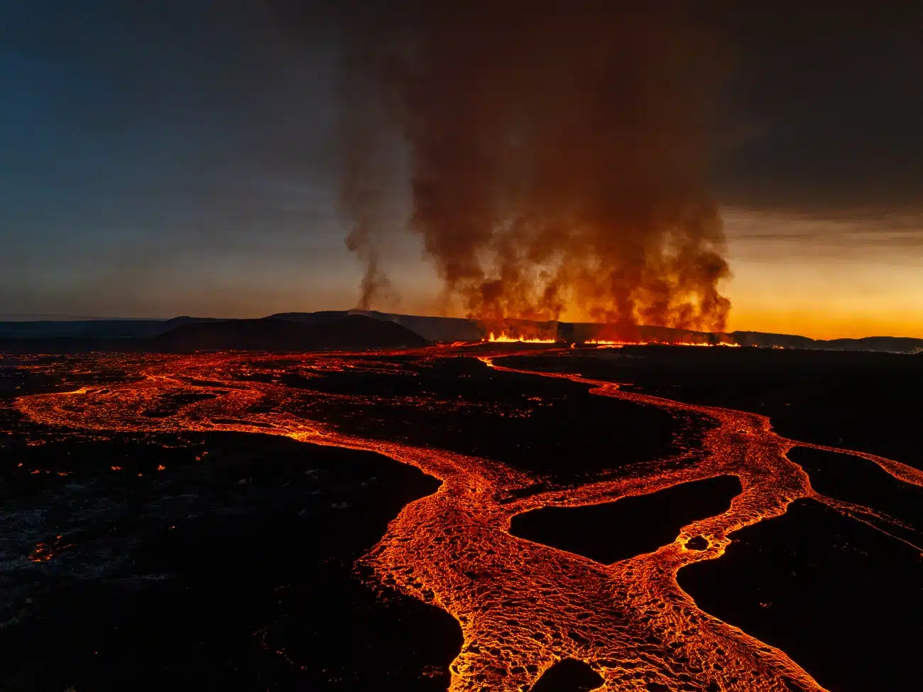 Blue Lagoon Volcano Eruption in Iceland by Vilhelm Gunnarsson