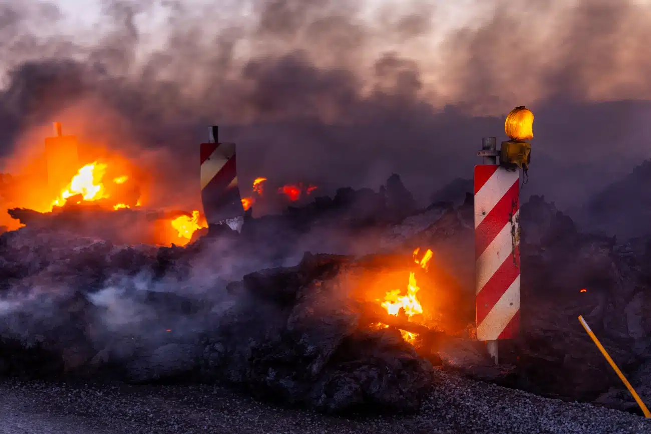 Blue Lagoon Volcano Eruption in Iceland by Vilhelm Gunnarsson