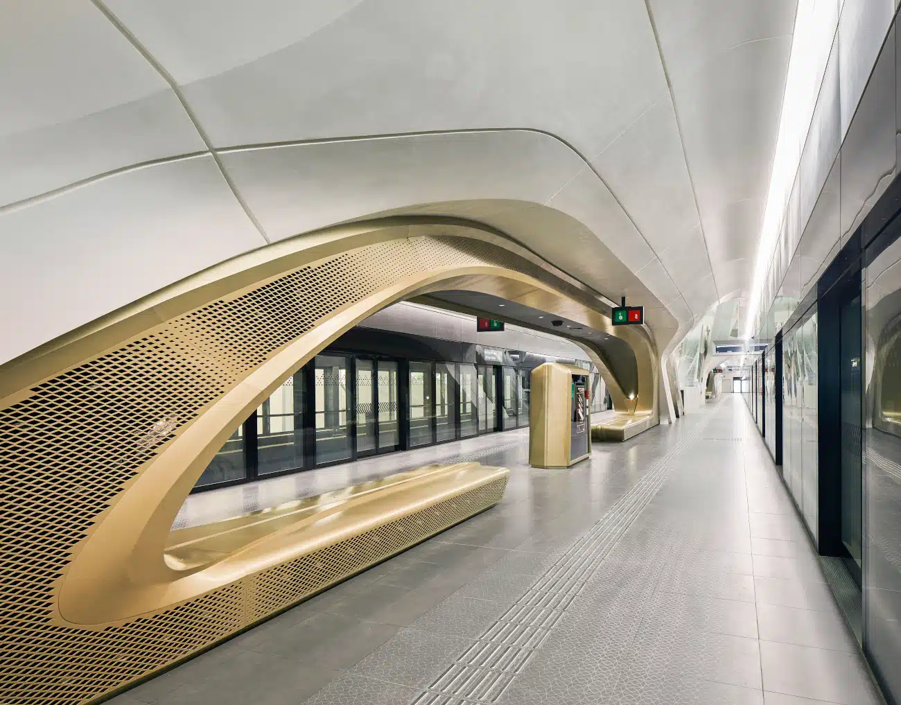 King Abdullah Financial District Metro Station in Riyadh