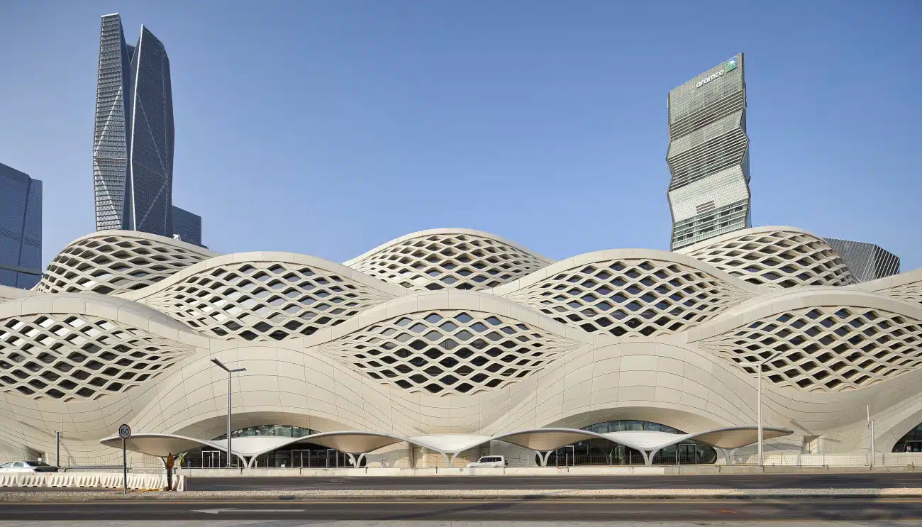 King Abdullah Financial District Metro Station in Riyadh