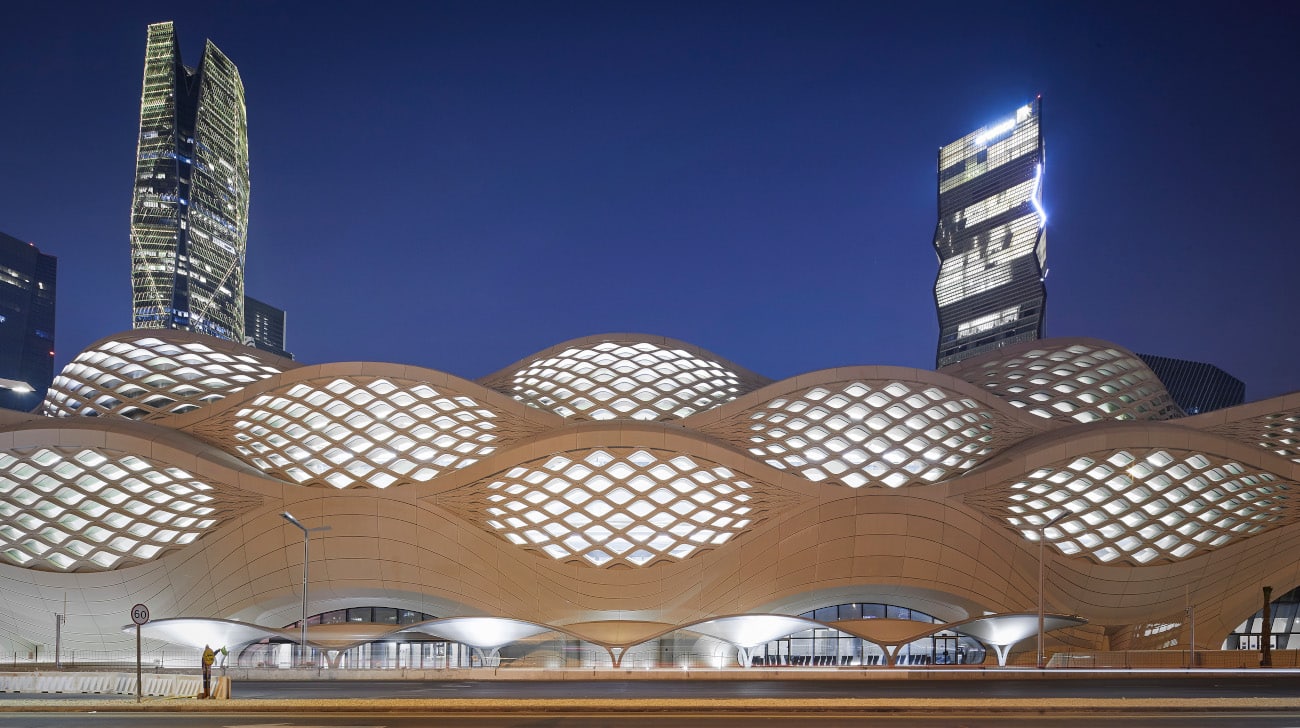 King Abdullah Financial District Metro Station in Riyadh