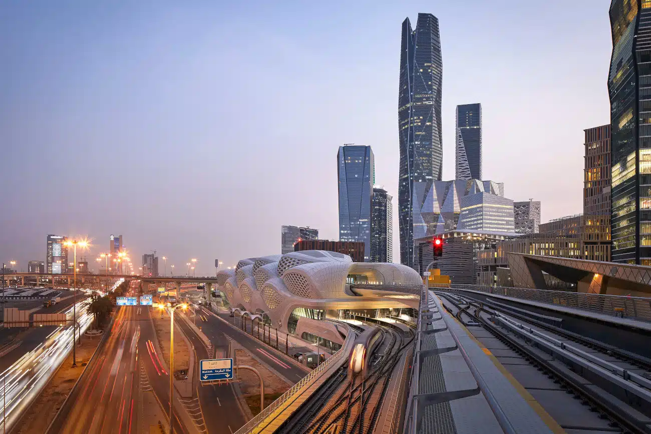 King Abdullah Financial District Metro Station in Riyadh