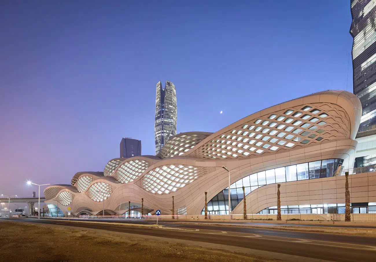 King Abdullah Financial District Metro Station in Riyadh