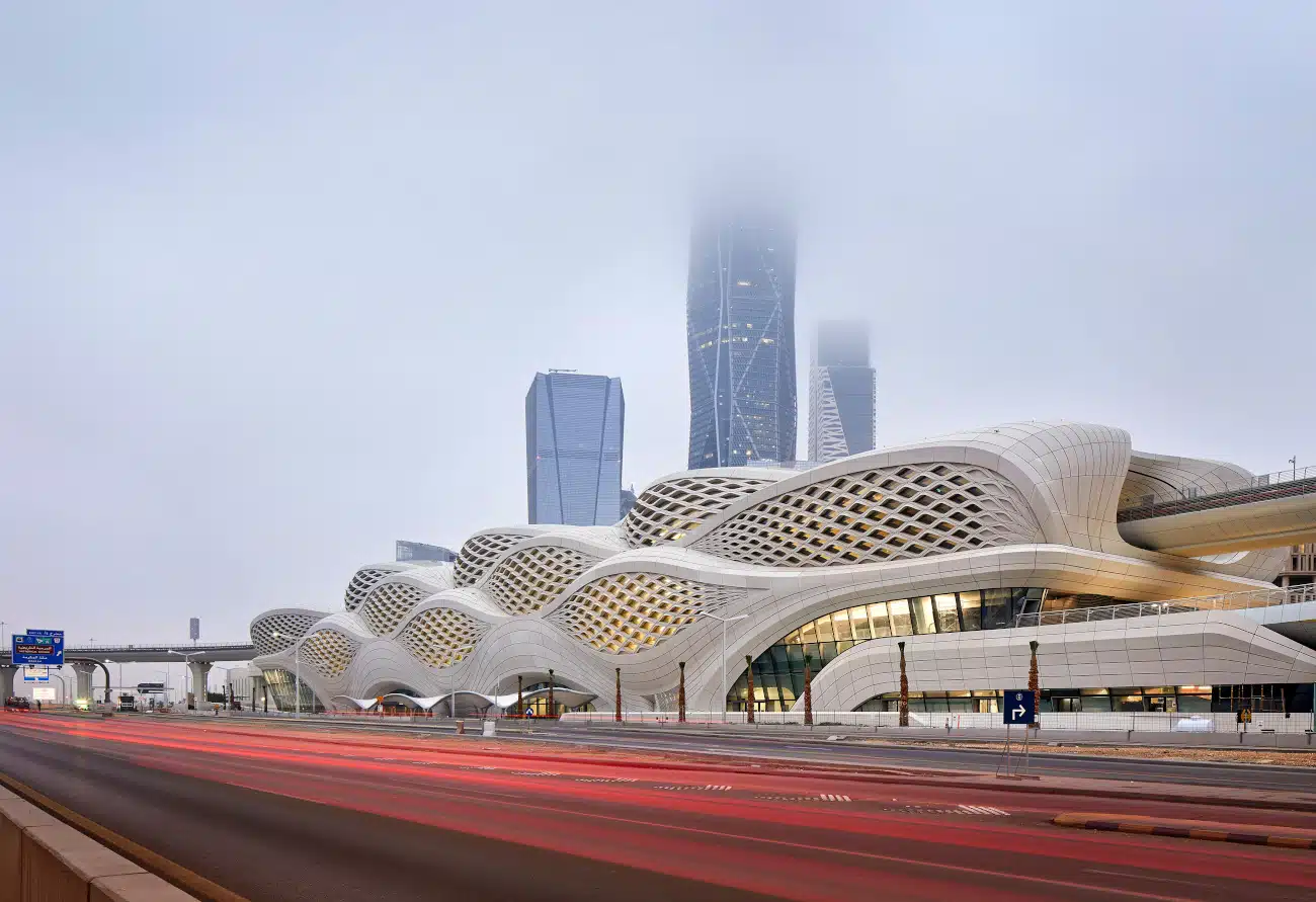 King Abdullah Financial District Metro Station in Riyadh