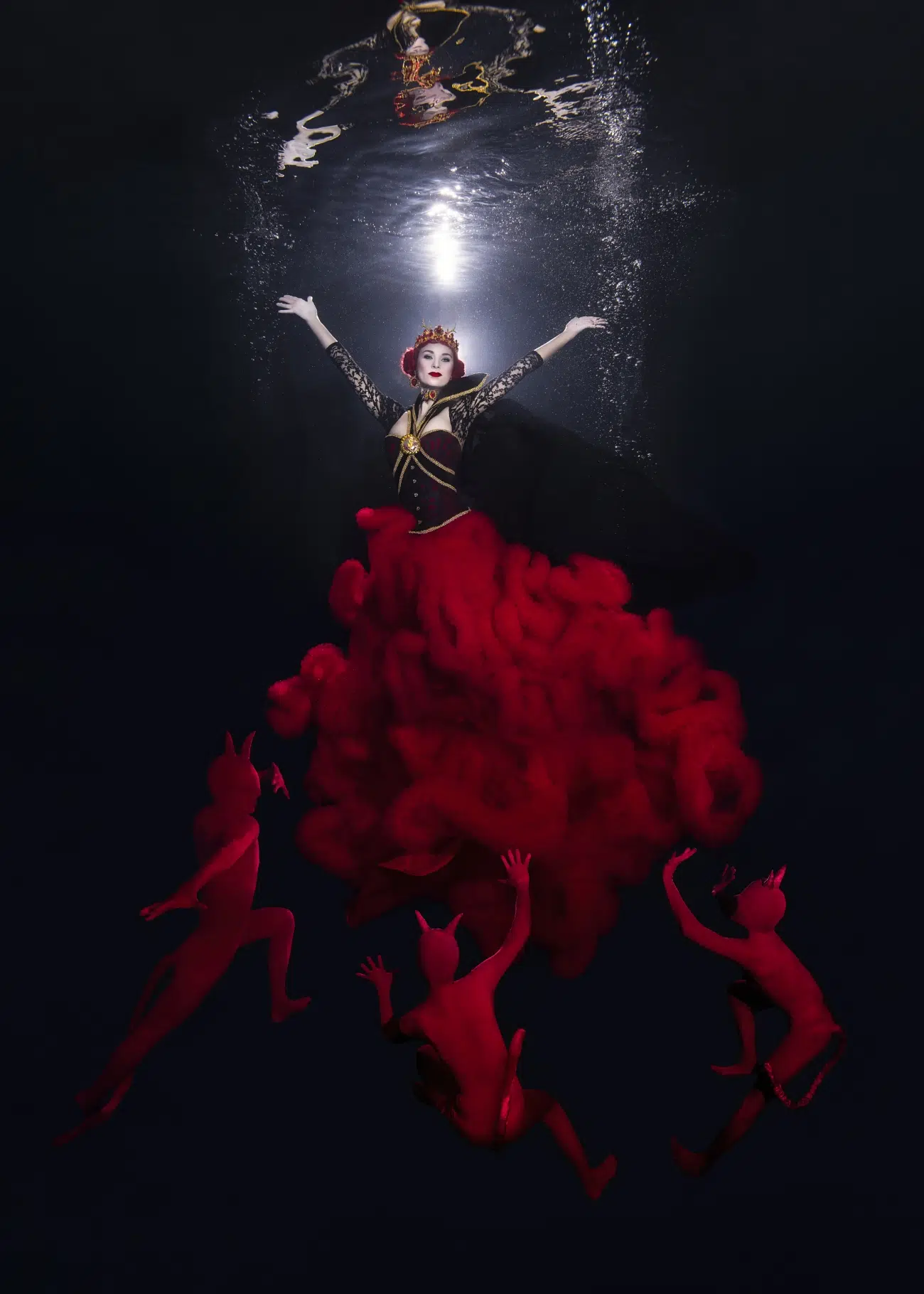 Underwater fashion photography