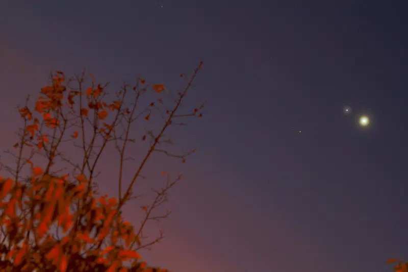 Venus, Mars and Jupiter conjunction