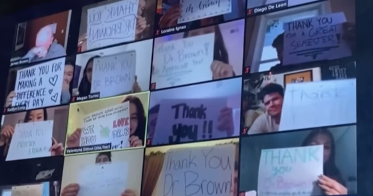 Students Move Teacher to Tears With Gesture During Zoom Class