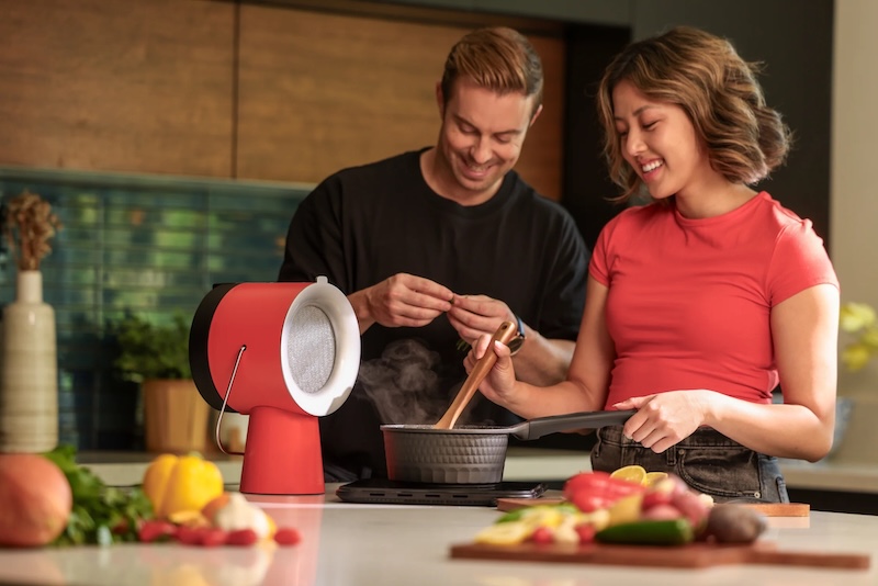 The AirHood 2 is a portable range hood with improved power and reduced noise