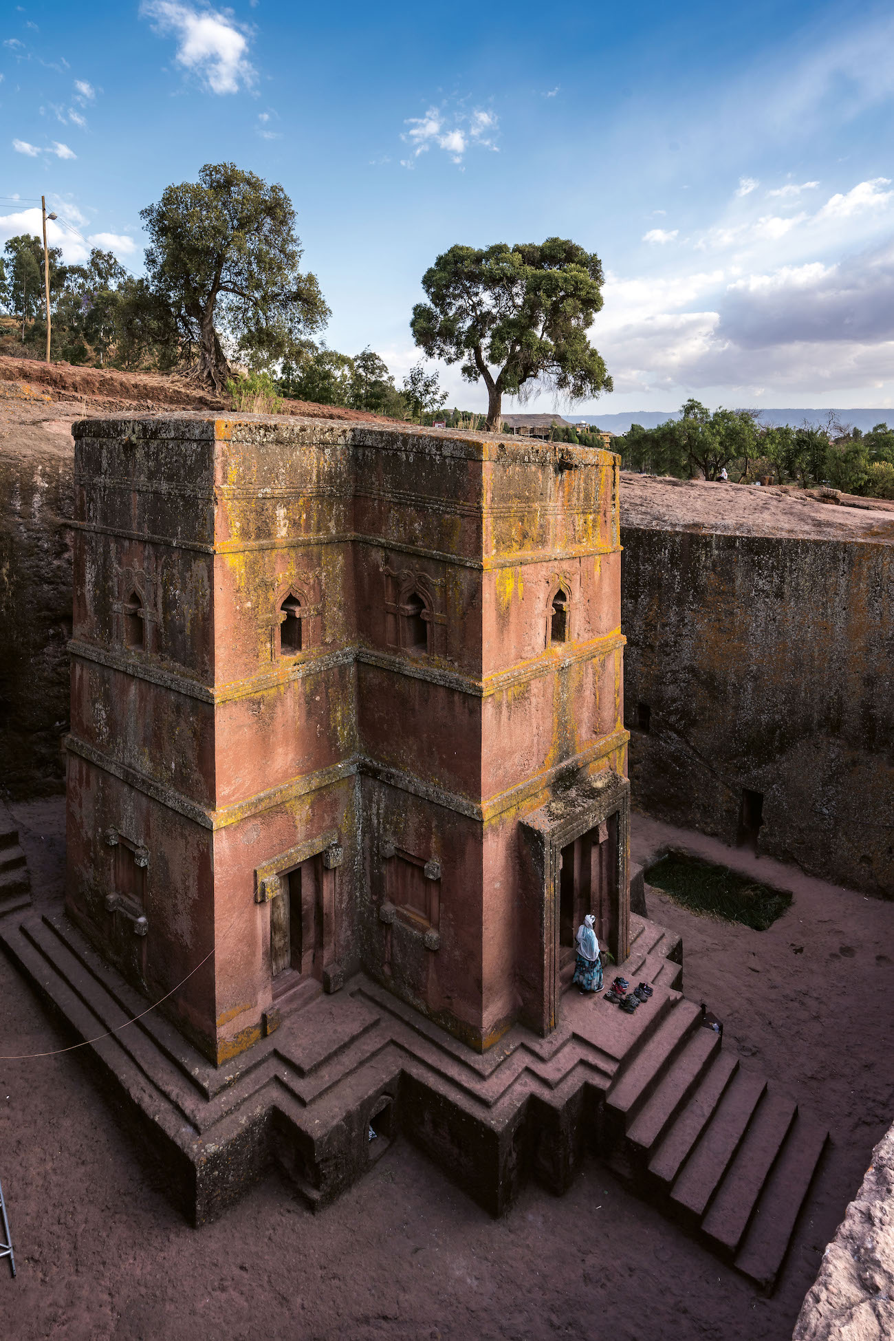 Famous Rock-Hewn Church of Saint George in Lalibela, Ethiopia.