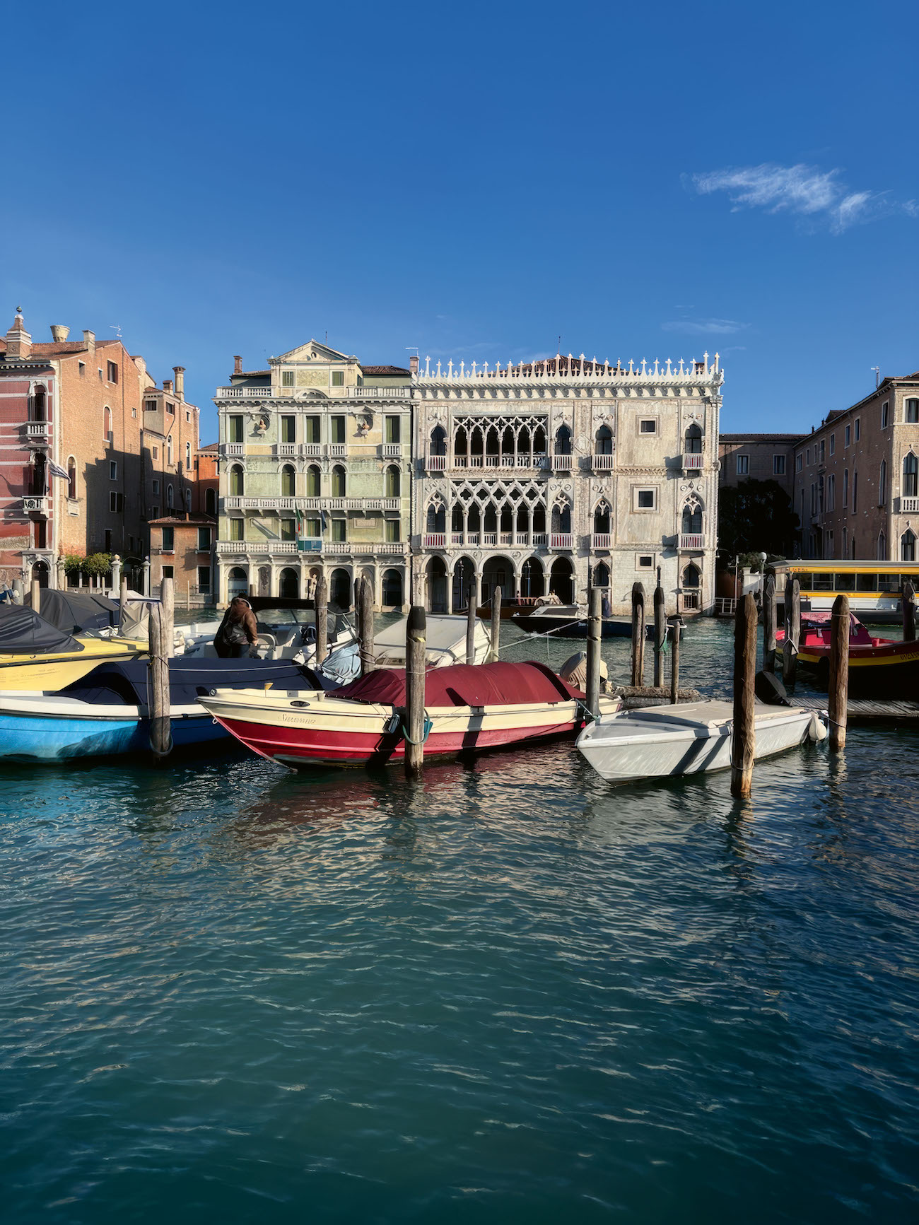 View of Ca' d'Oro in Italy from the water