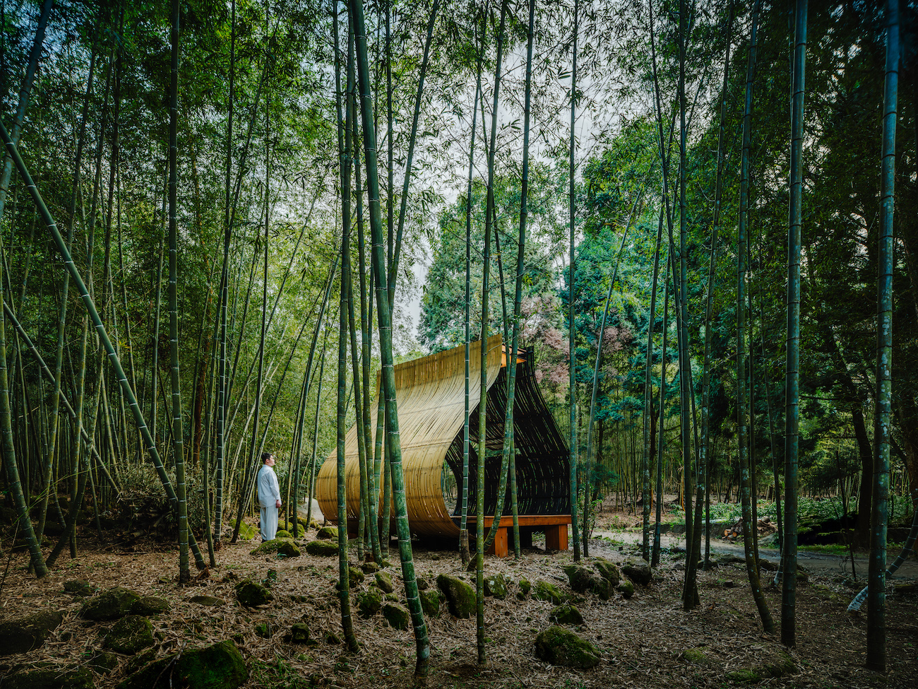 Proyecto de cabina de bambú: albóndigas de arroz pegajosas del artista taiwanés Cheng Tsung Feng