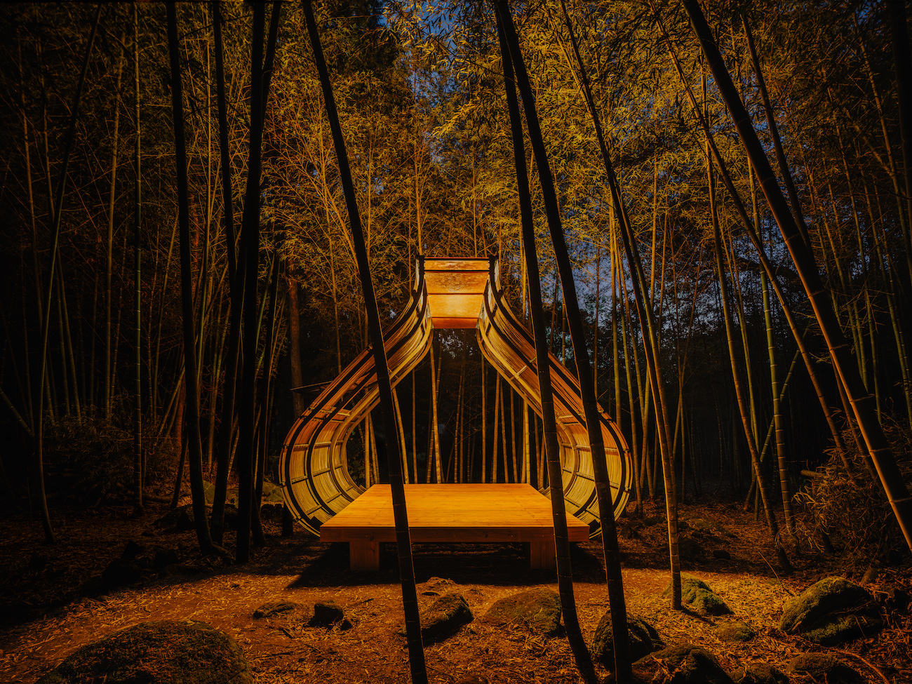 Proyecto de cabina de bambú: albóndigas de arroz pegajosas del artista taiwanés Cheng Tsung Feng