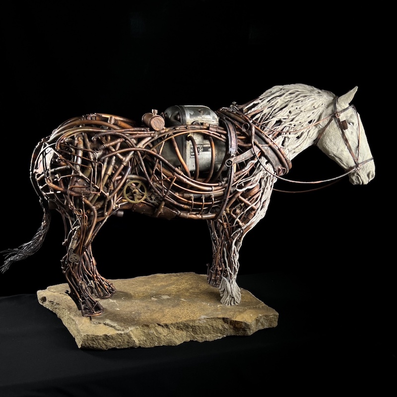 Sculpture of a horse by Chris Hynes