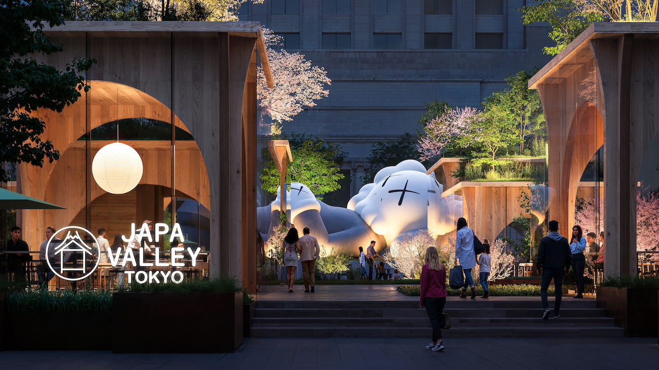 Representación de la noche exterior de Japa Valley Tokio