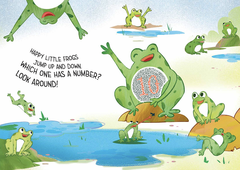 Spread from Navneet's "Color Blindness Detection Book," published for free and online in spring 2025