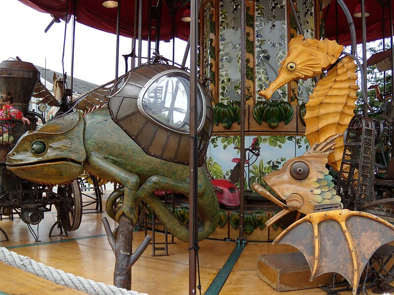 Details of Le Manege d'Andrea, a merry go round in France