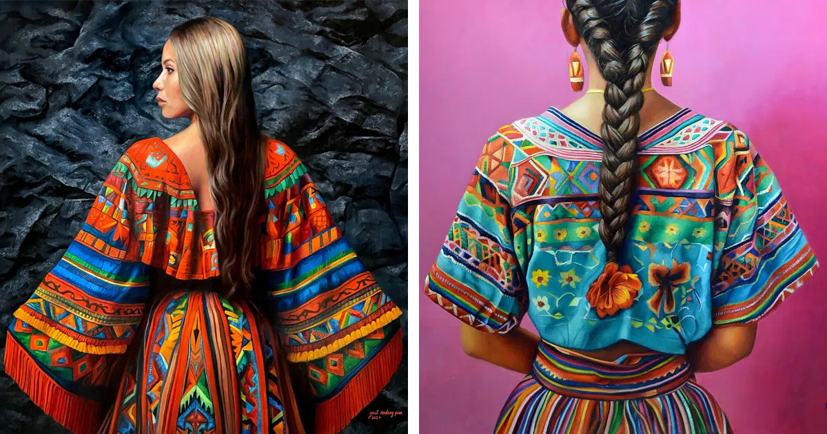 Artist Captures the Ornate Patterns of Traditional Mexican Dresses