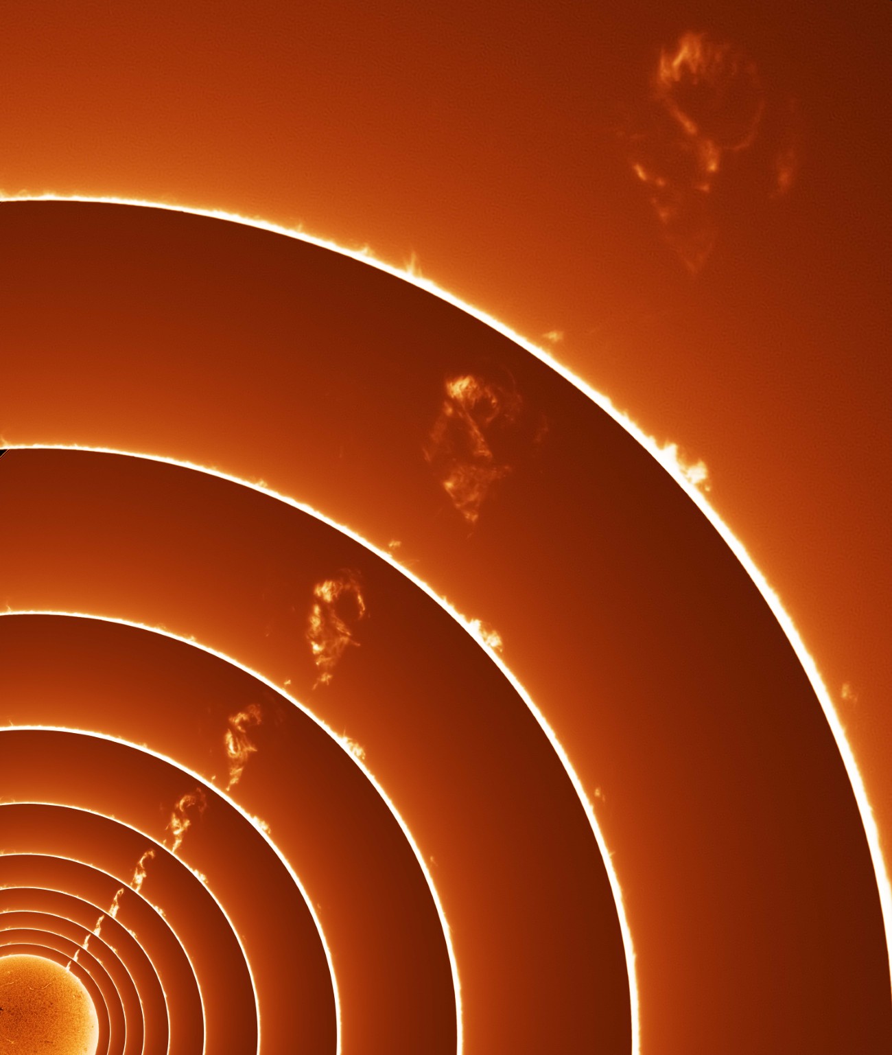 Image sequence documenting the eruption of a massive solar prominence