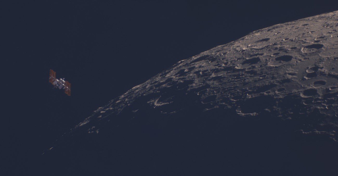 ISS lunar flyby