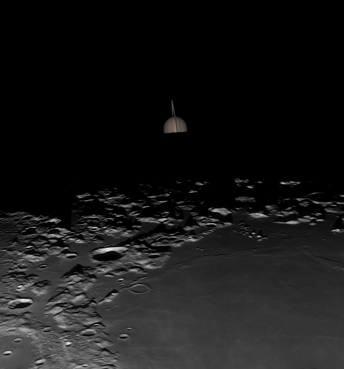 Lunar occultation of Saturn