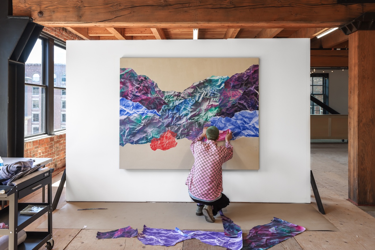 Artist Working on Painting