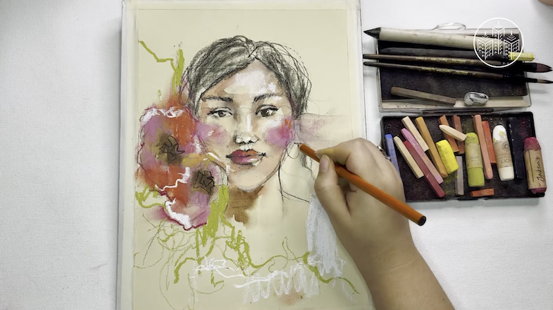 New class for presale: Mixed Media Portrait Drawing