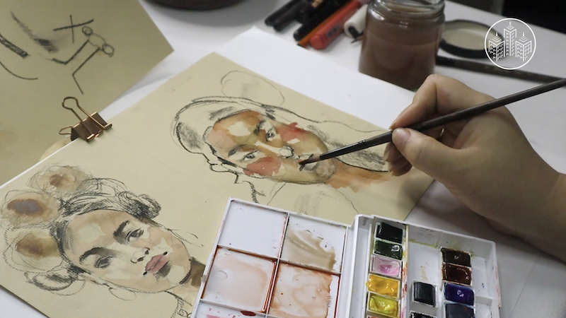 New class for presale: Mixed Media Portrait Drawing