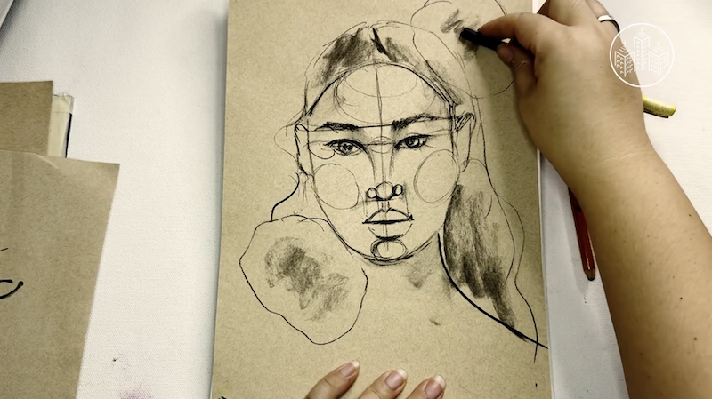 New class for presale: Mixed Media Portrait Drawing