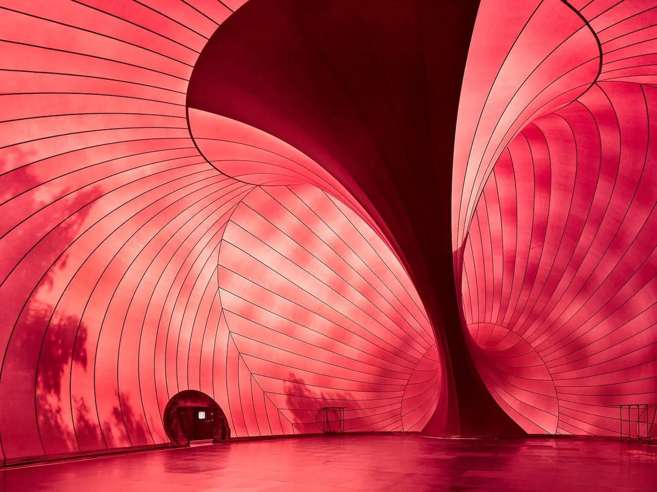 Anish Kapoor and the late architect Arata Isozaki's mobile concert hall, "Ark Nova," set up during the Lucerne Festival in Switzerland.