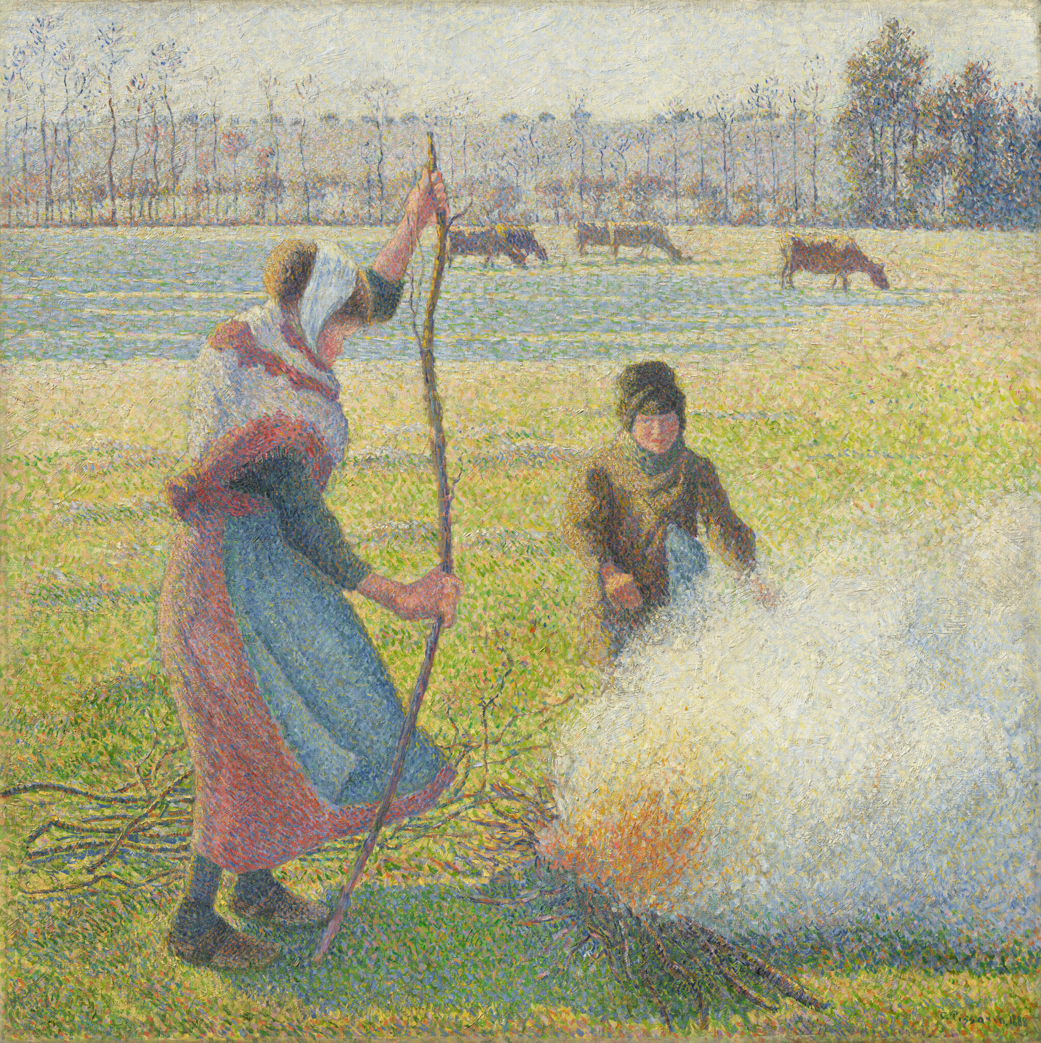 "Hoar-Frost, Peasant Girl Making a Fire," 1888. (Photo: akg-images / Laurent Lecat)
