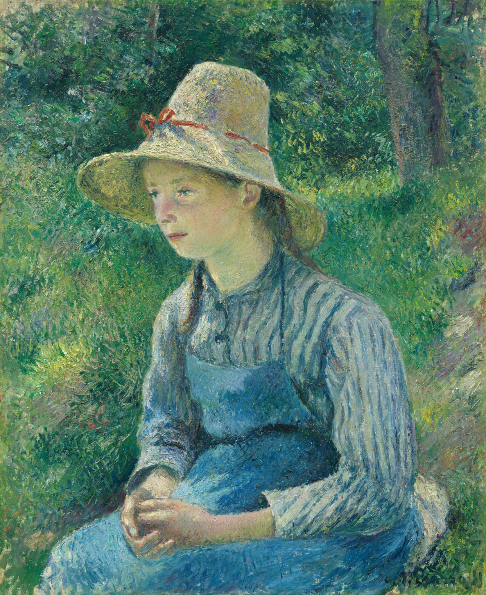 "Young Peasant Girl Wearing a Straw Hat," 1881. (Photo: National Gallery of Art, Washington, D.C.)