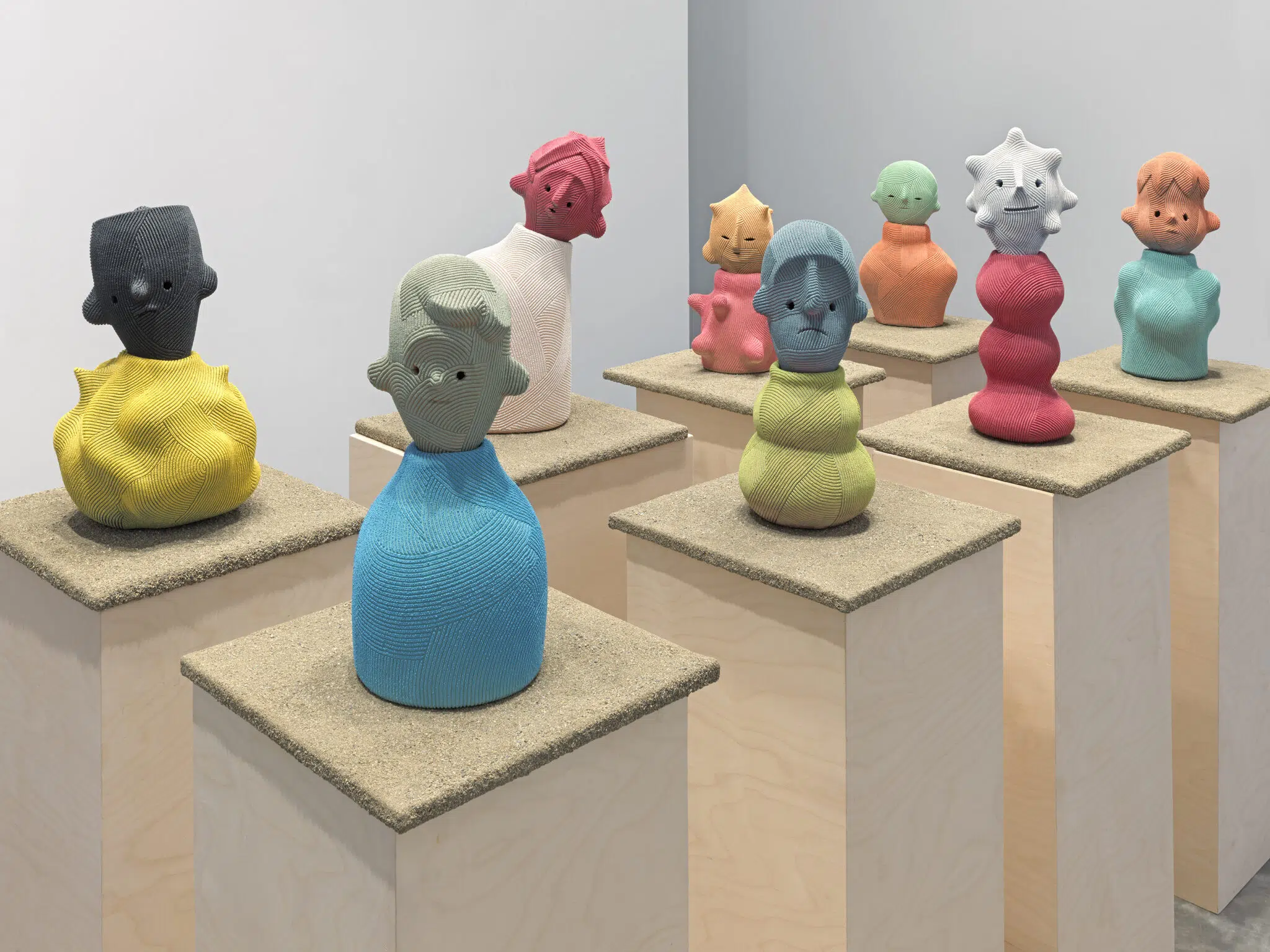 Installation view from En Iwamura's "Mask" exhibition, held at Ross+Kramer in January 2025