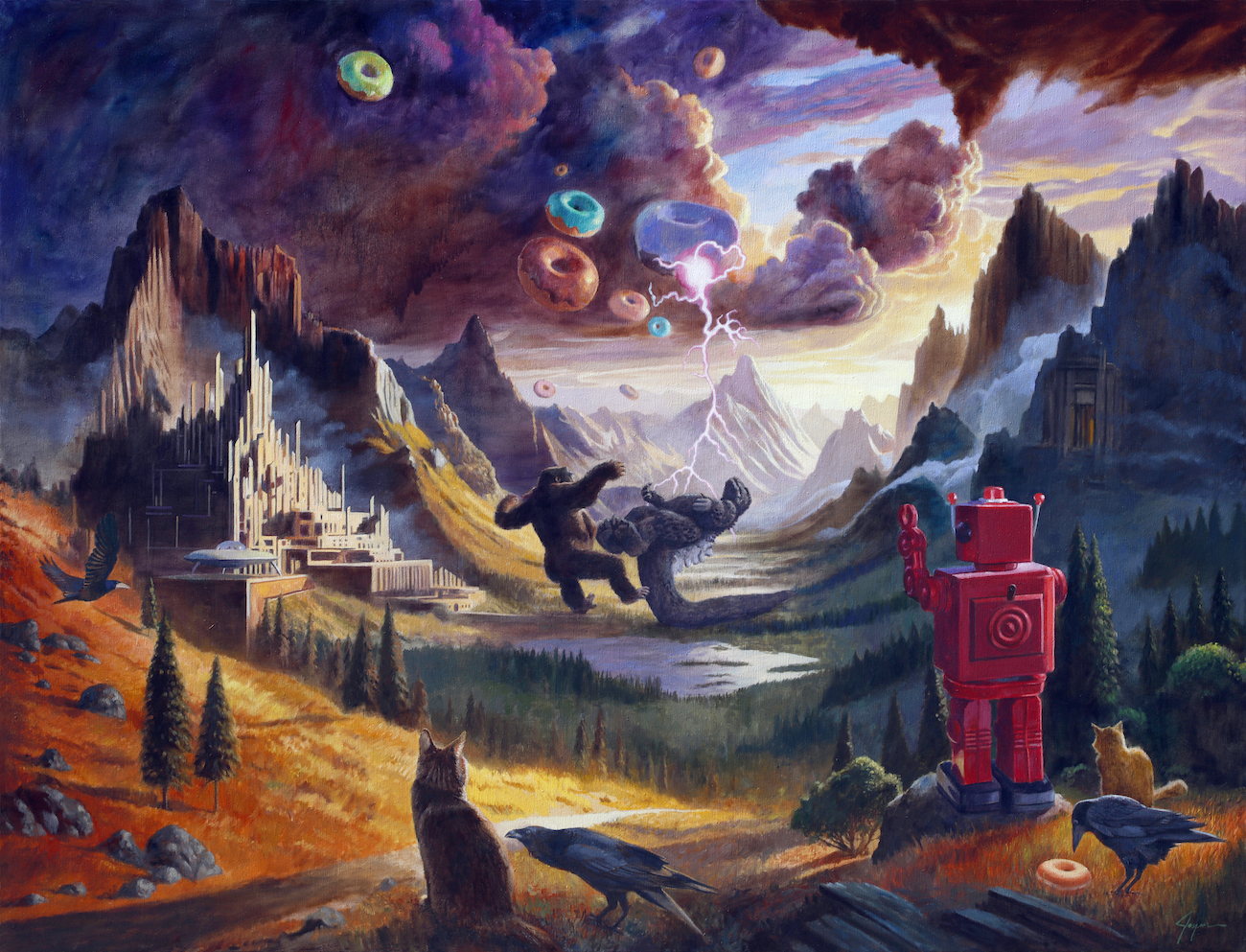 Pop surrealist paintings by Eric Joyner