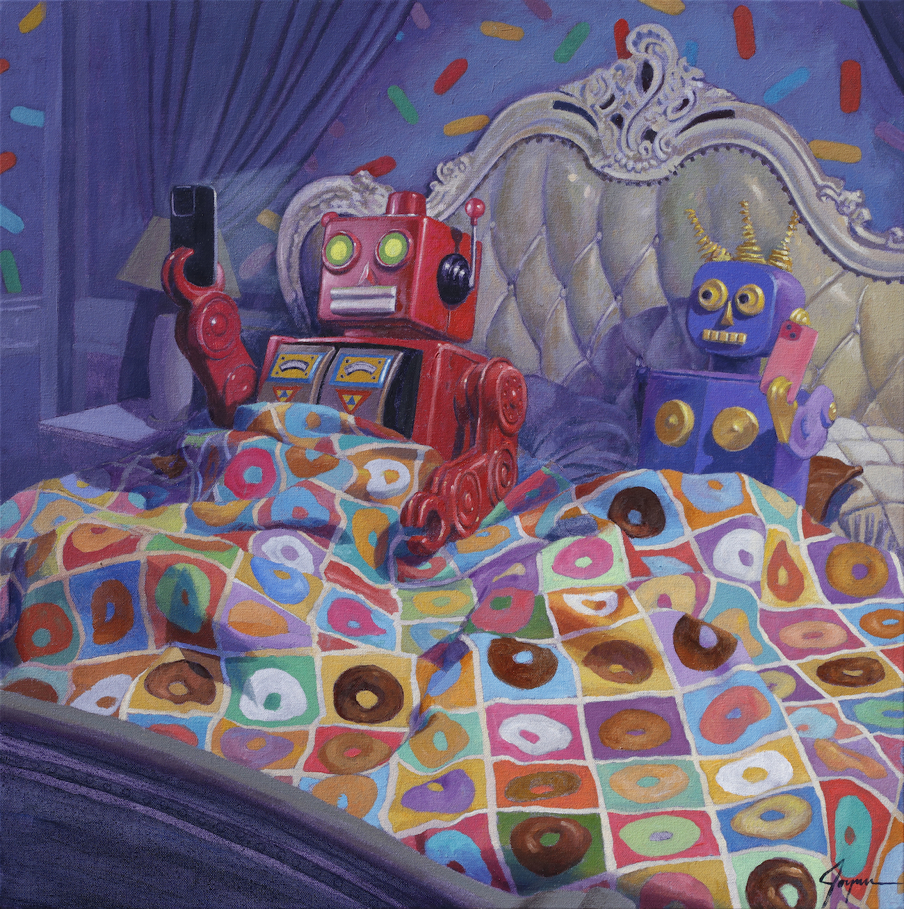 Artist Conjures Surreal Worlds Where Robots and Donuts Coexist