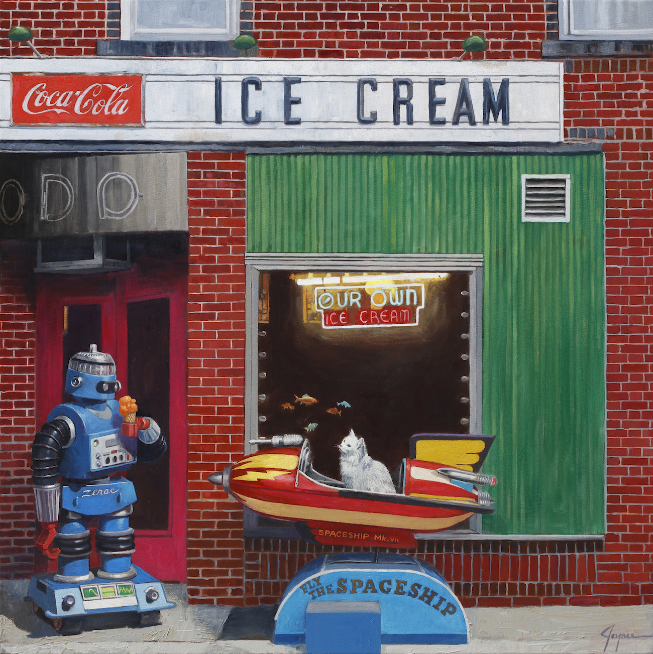 Pop surrealist paintings by Eric Joyner