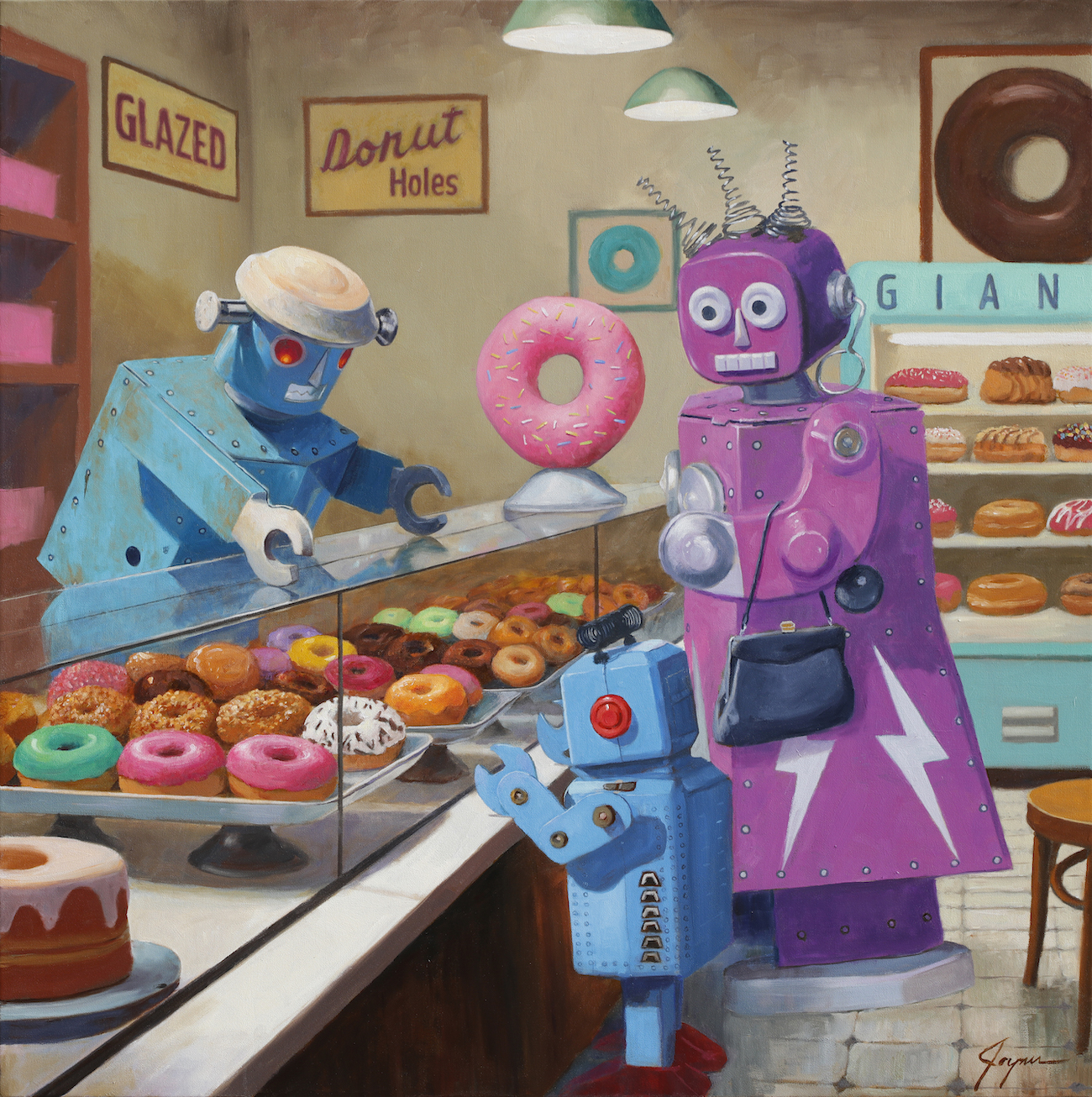 Artist Conjures Surreal Worlds Where Robots and Donuts Coexist