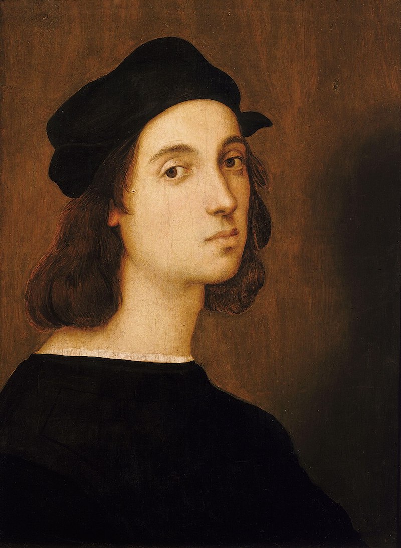 Self-portrait of Raphael, aged approximately 23, from between 1504-1506.