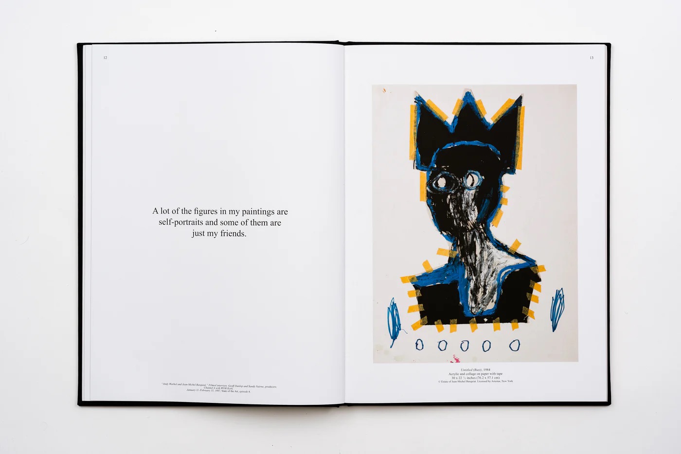 A spread from "Jean-Michel Basquiat The Head—The Mind," published by No More Rulers.