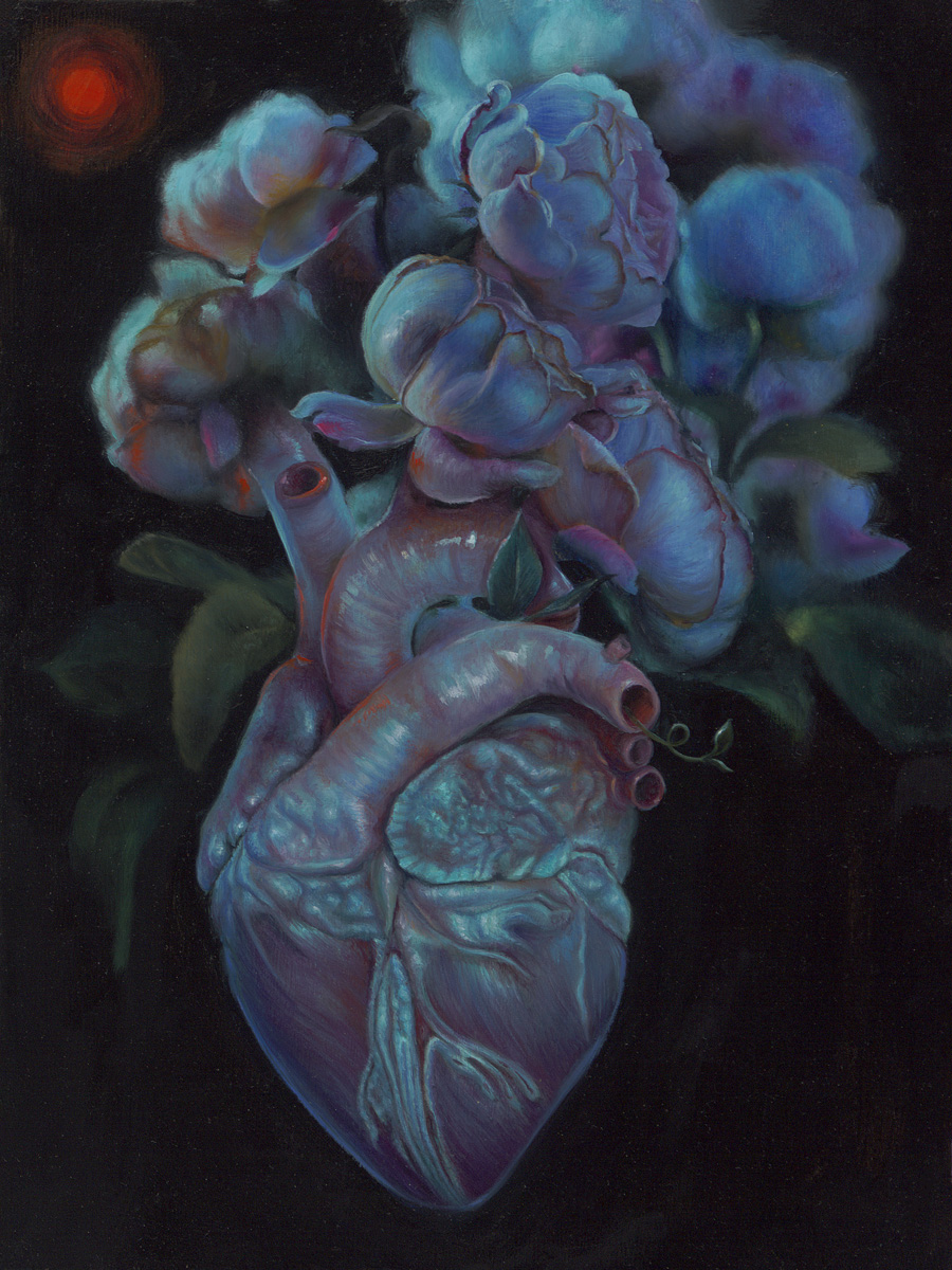 Painting by Kari-Lise Alexander, director of Roq la Rue Gallery