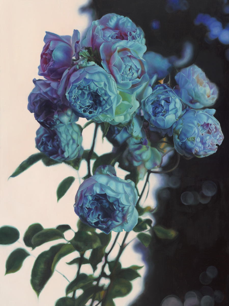 Painting by Kari-Lise Alexander, director of Roq la Rue Gallery