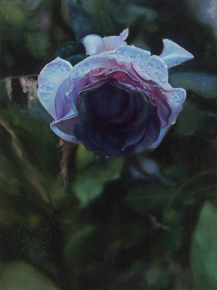 Painting by Kari-Lise Alexander, director of Roq la Rue Gallery